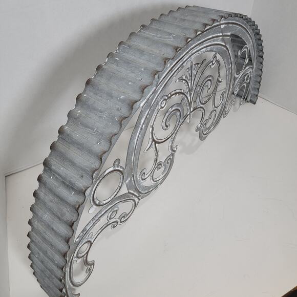 Metal Arch Architectural Detail Awning Topper Wall Decor Rustic Farmhouse Shabby - Picture 5 of 6